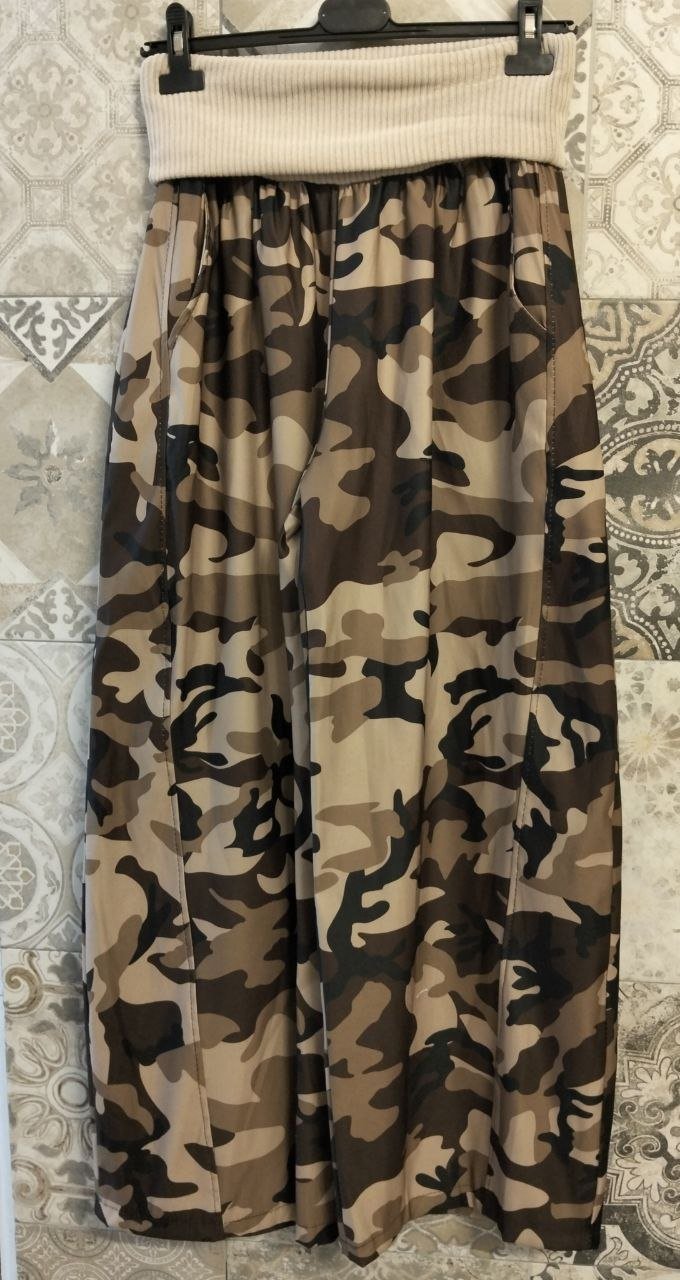 pantalone mimetic con fascione - Dverso Fashion