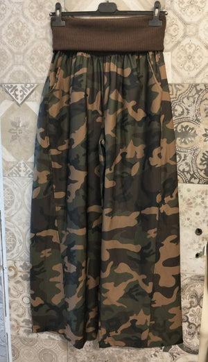 pantalone mimetic con fascione - Dverso Fashion