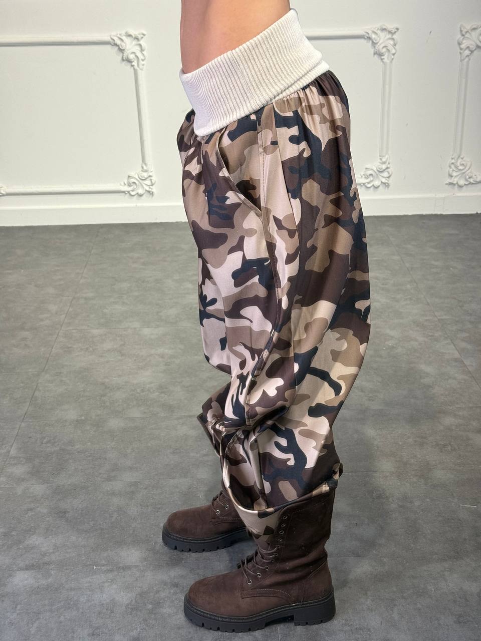 pantalone mimetic con fascione - Dverso Fashion