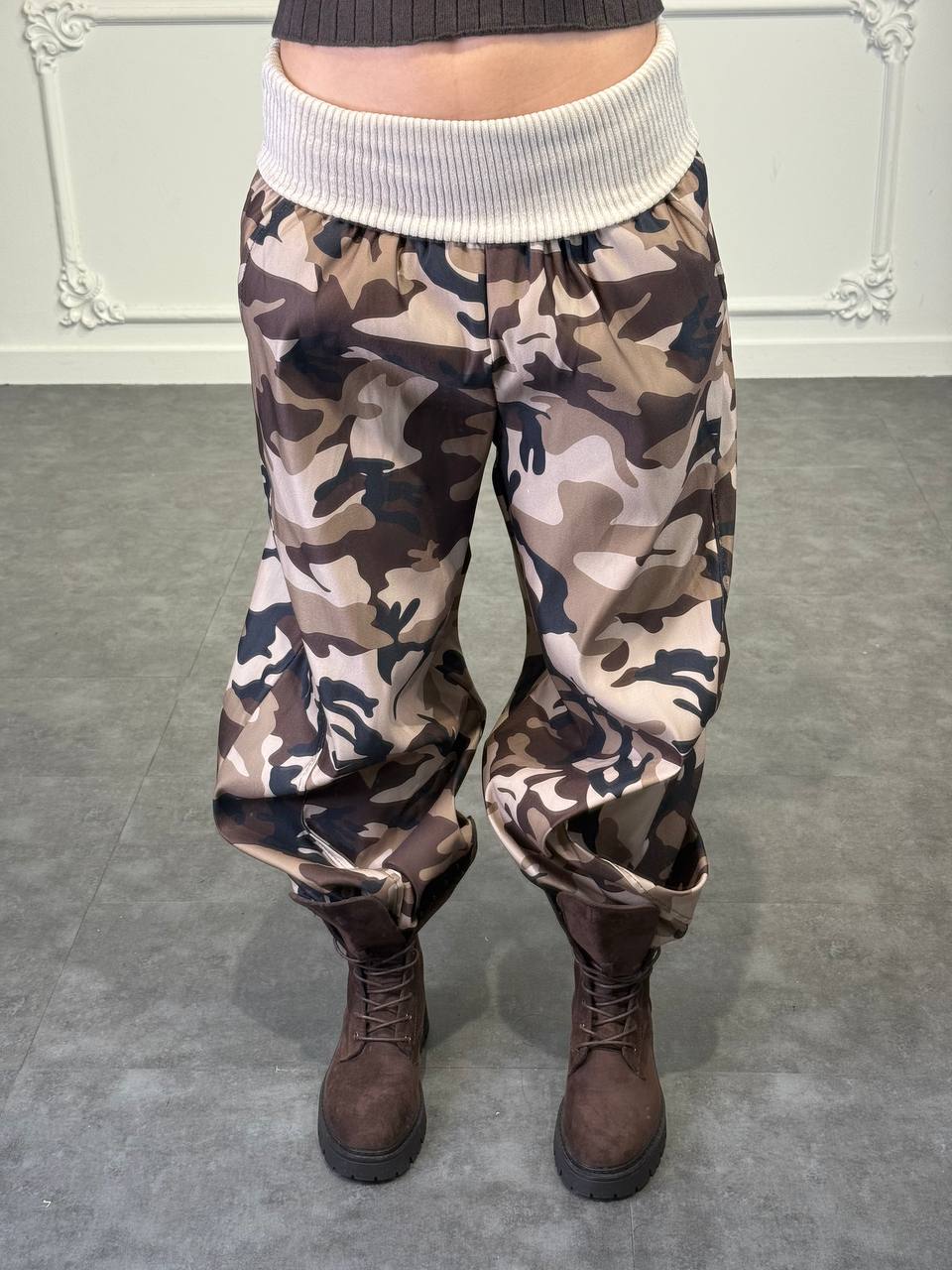 pantalone mimetic con fascione - Dverso Fashion