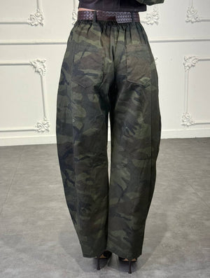 pantalone solid con cinta - Dverso Fashion