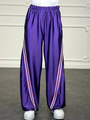 pantalone tuta in raso lucido - Dverso Fashion