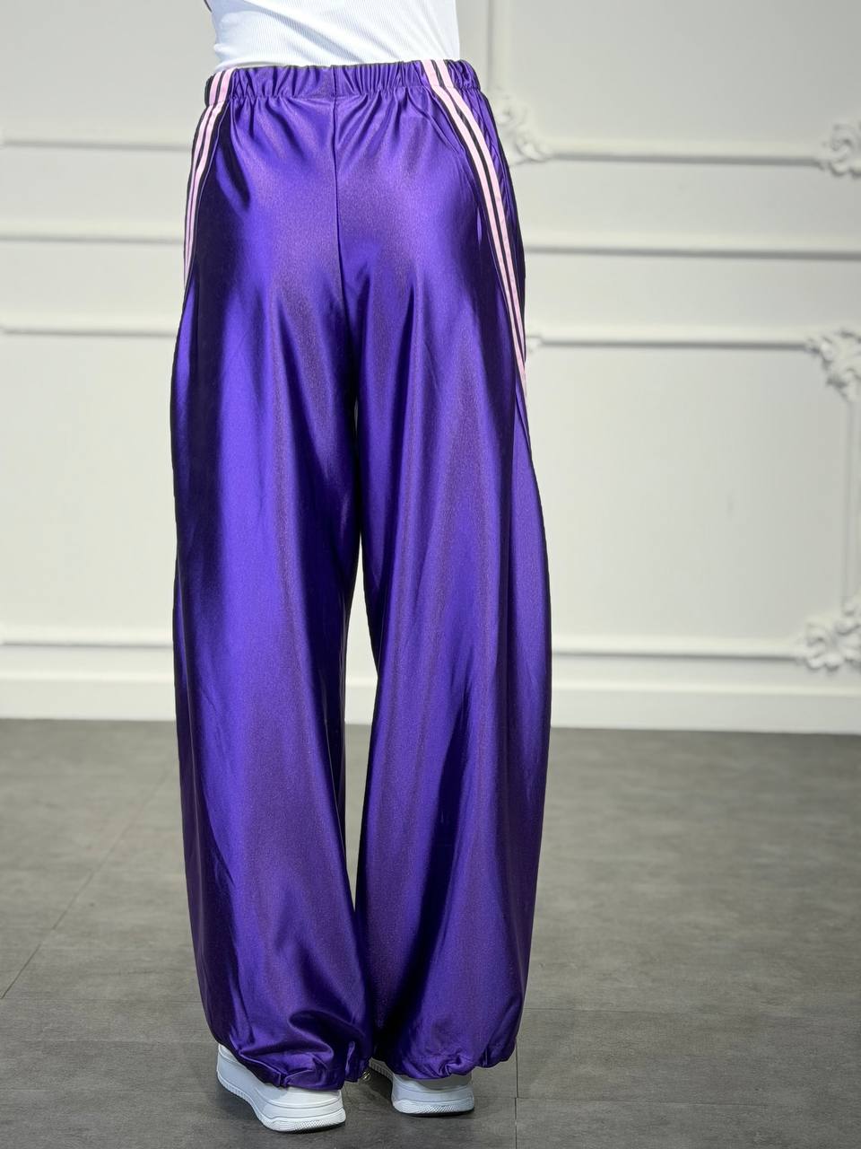 pantalone tuta in raso lucido - Dverso Fashion