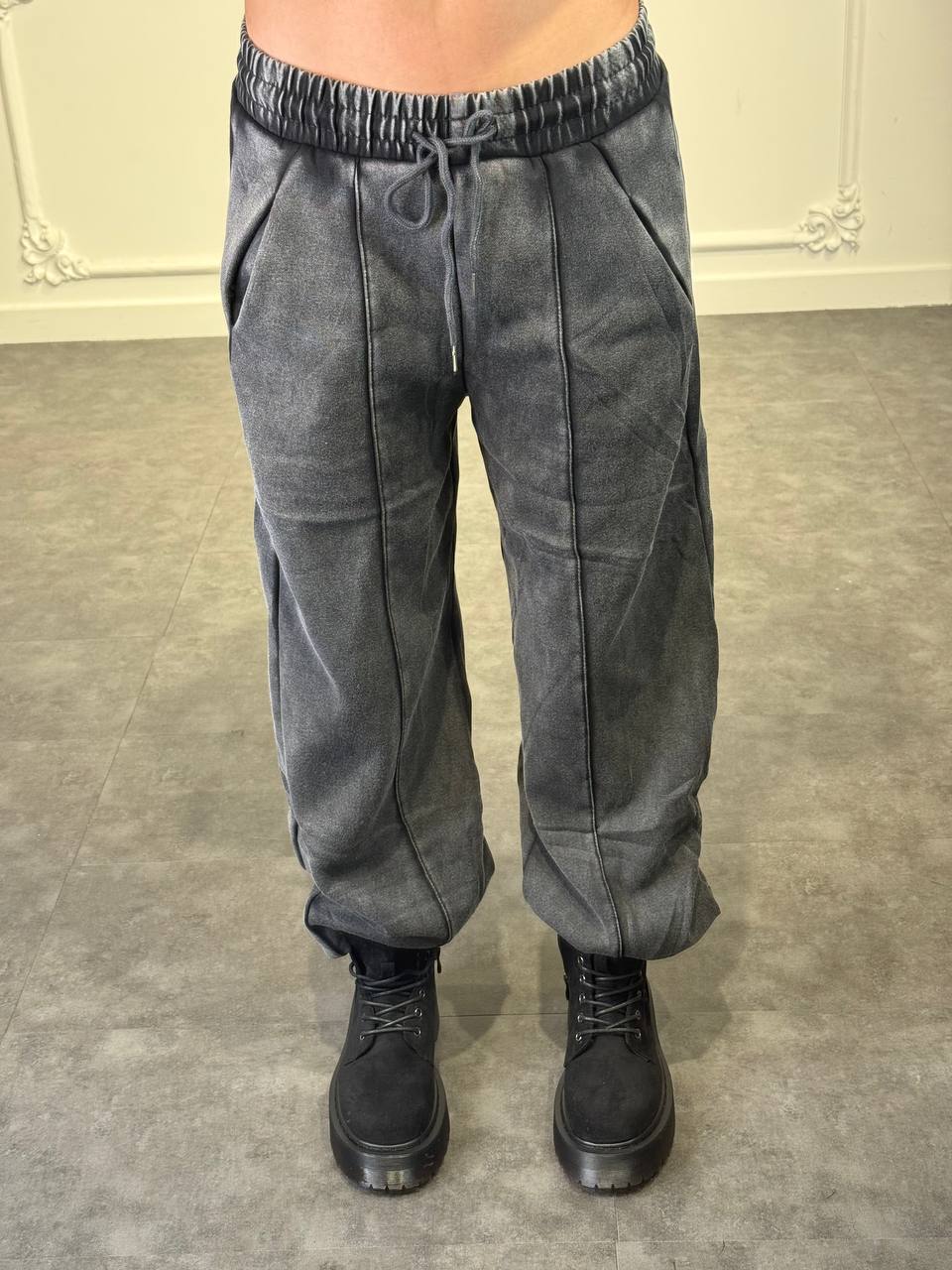 pantalone tuta washed a palazzo - Dverso Fashion
