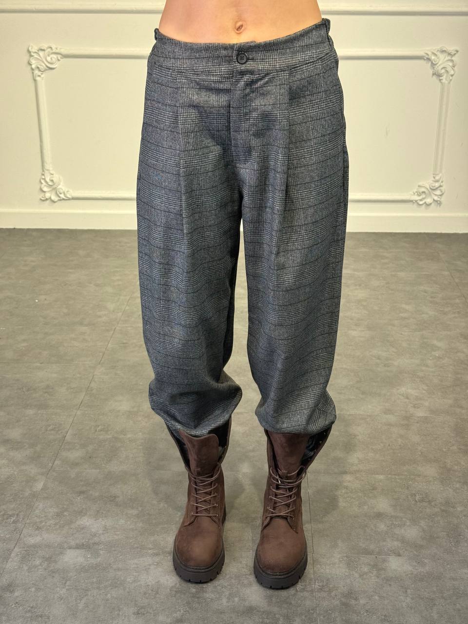 pantaloni a quadri eleganti - Dverso Fashion