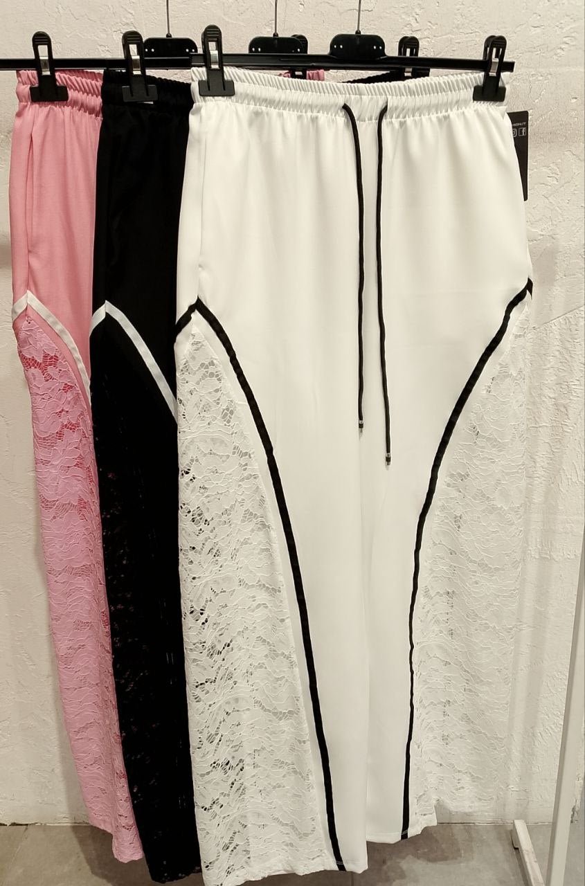 pantaloni con pizzo - Dverso Fashion
