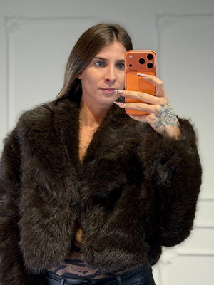 pelliccia fur crop - Dverso Fashion