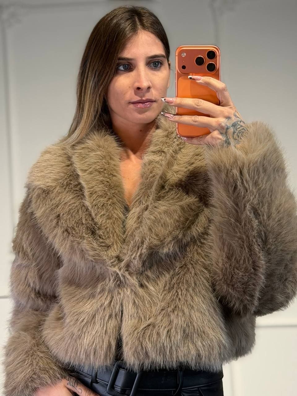 pelliccia fur crop - Dverso Fashion