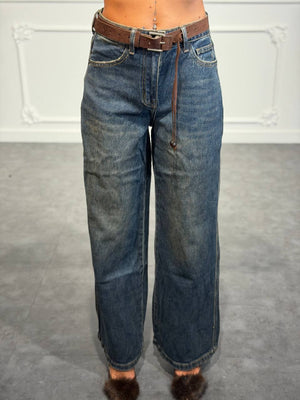 Jeans relaxed fit con cintura in vita