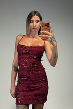 abito star con pailettes corto