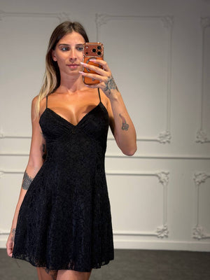 abito caterina ampio in pizzo