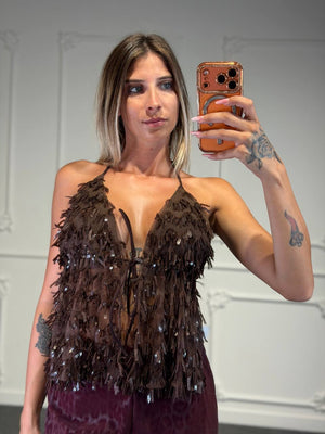 top frange e pailettes regolabile