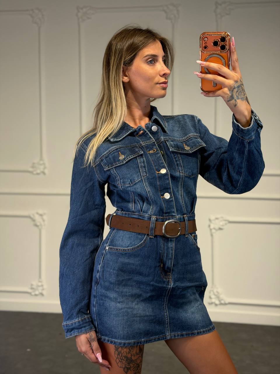 abito camicia jeans