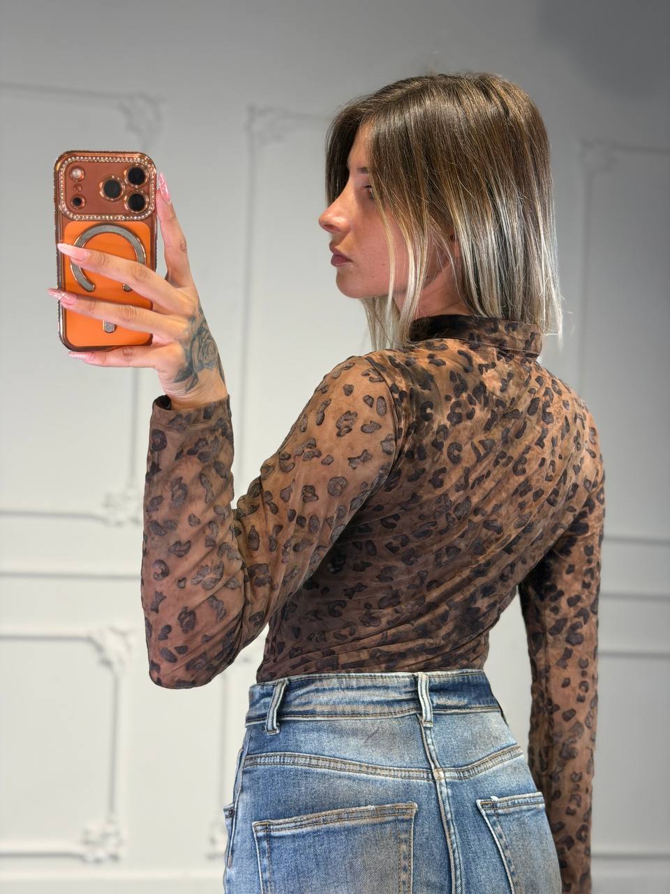 maglia chain leopardata