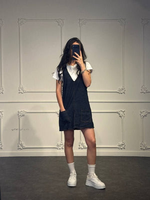 salopette con maglia di cotone - Dverso Fashion