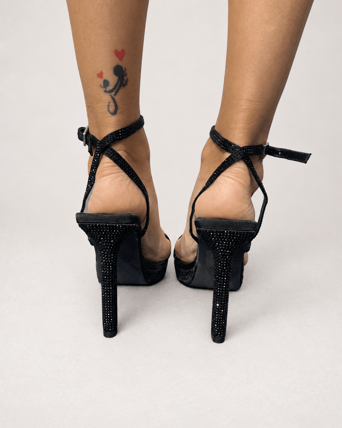 sandalo con tacco strass - Dverso Fashion