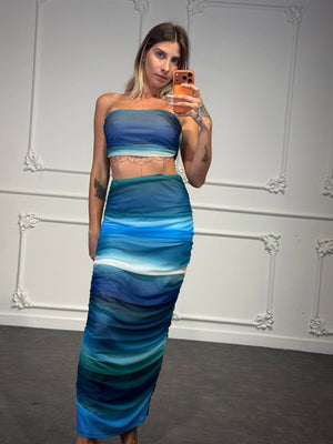 set cleopatra 2 pezzi sfumato - Dverso Fashion