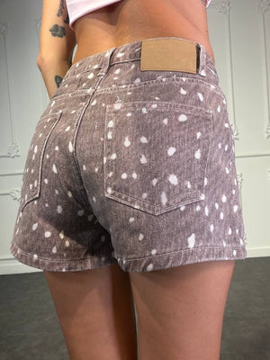 shorts a pois in jeans - Dverso Fashion