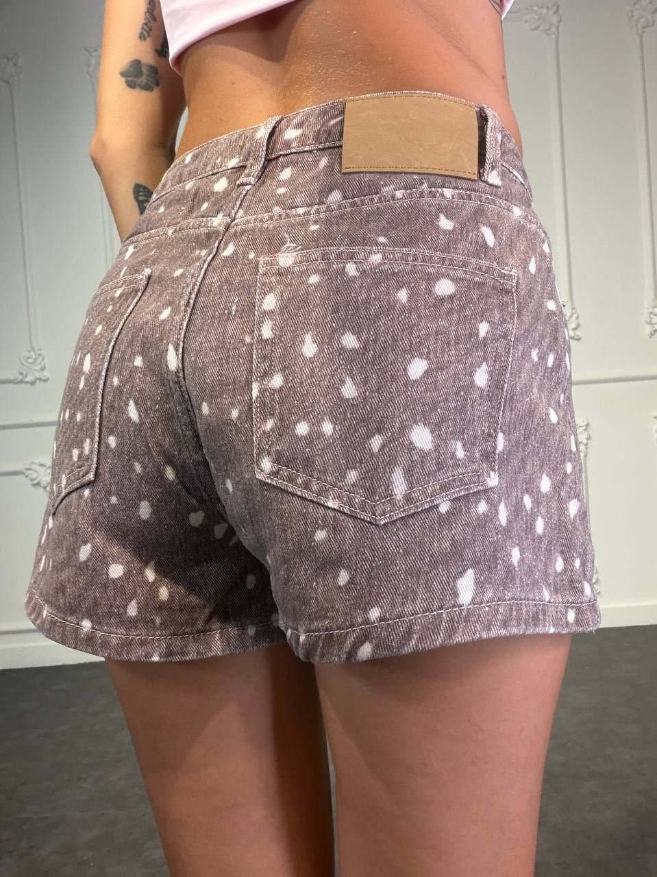 shorts a pois in jeans - Dverso Fashion