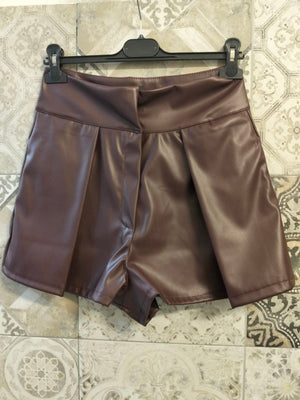shorts livia in pelle - Dverso Fashion