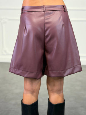 shorts lungo in pelle - Dverso Fashion