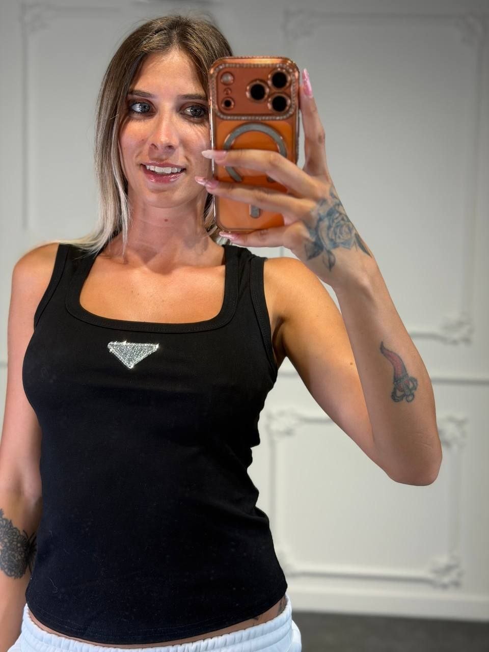 top canotta con logo - Dverso Fashion
