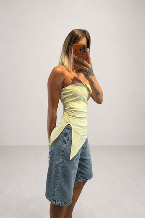top con spacco laterale - Dverso Fashion