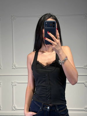 top euphidra elasticizzato - Dverso Fashion