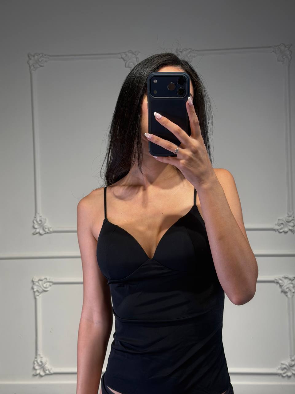top in licra con coppe - Dverso Fashion
