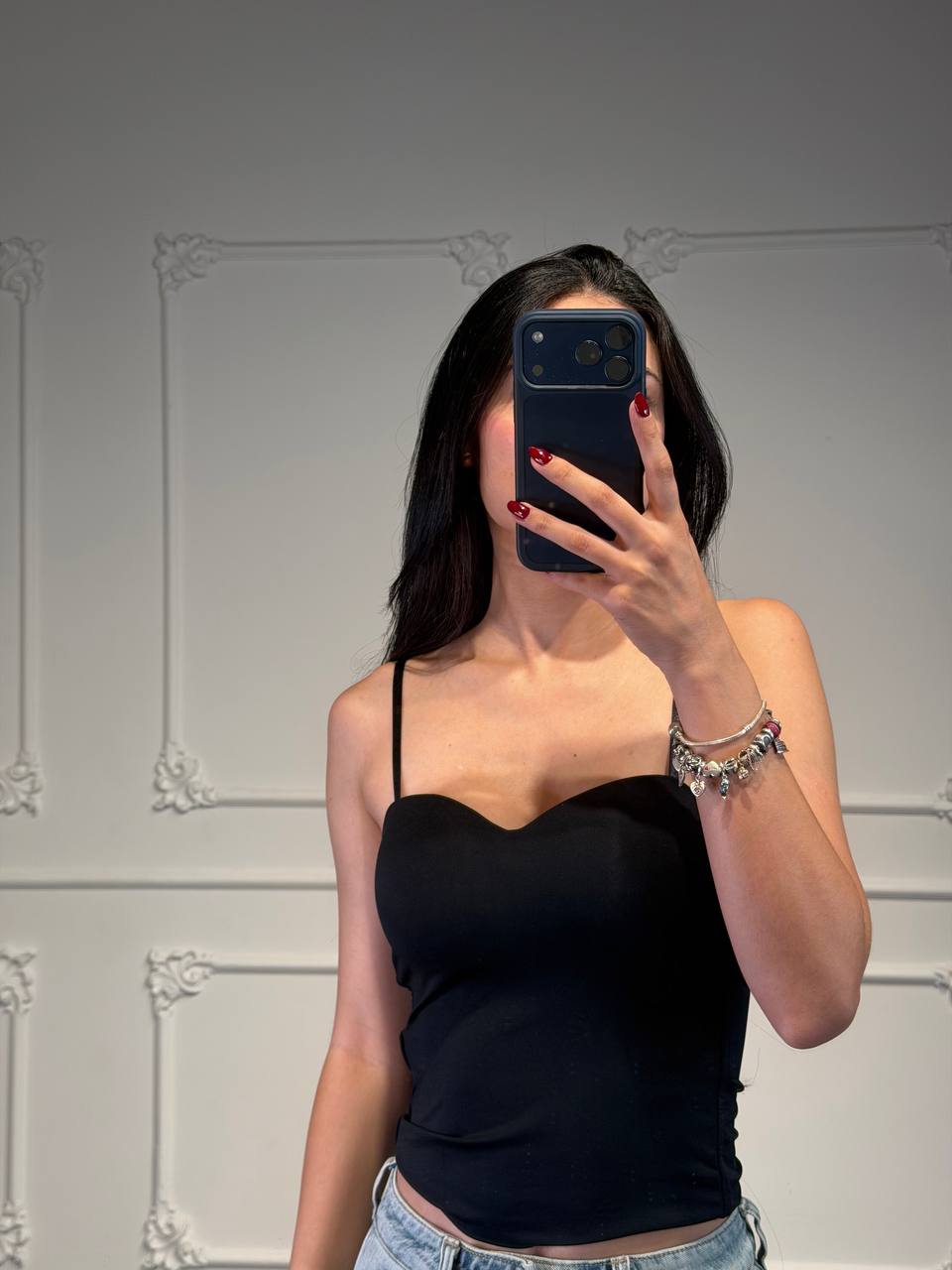 top in licra liscia - Dverso Fashion