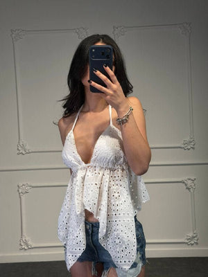 top pizzo sangallo - Dverso Fashion