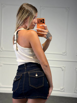 top rebel con allacciatura a cinta - Dverso Fashion