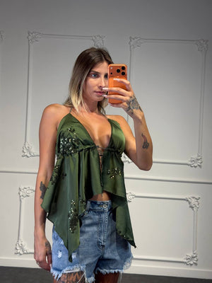 top regin in raso - Dverso Fashion
