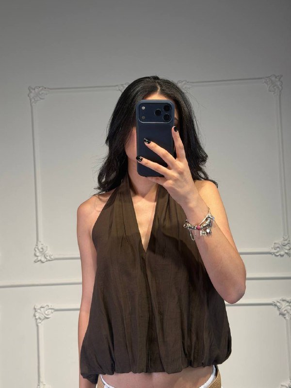 top scollato in lino - Dverso Fashion
