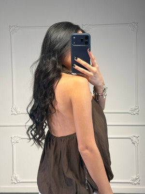 top scollato in lino - Dverso Fashion