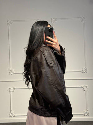 guacchetto bomber in pelle