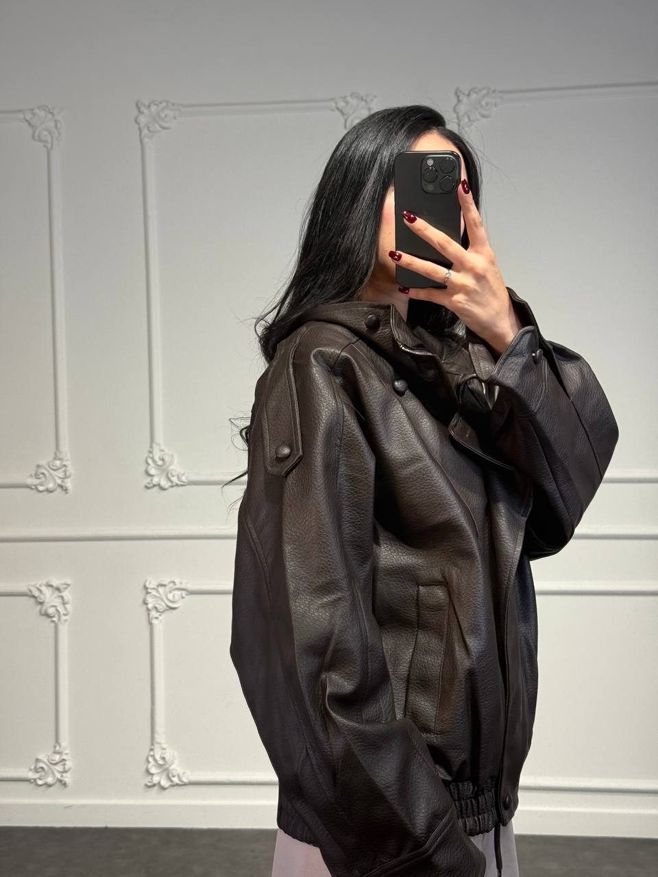 guacchetto bomber in pelle