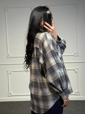 camicia con maniche a palloncino