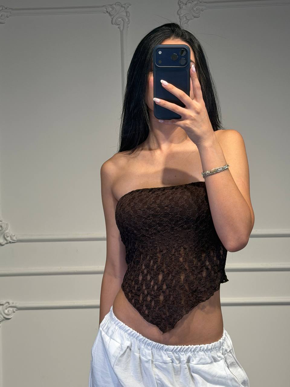 Top Fascia in Pizzo con Fondo a Punta