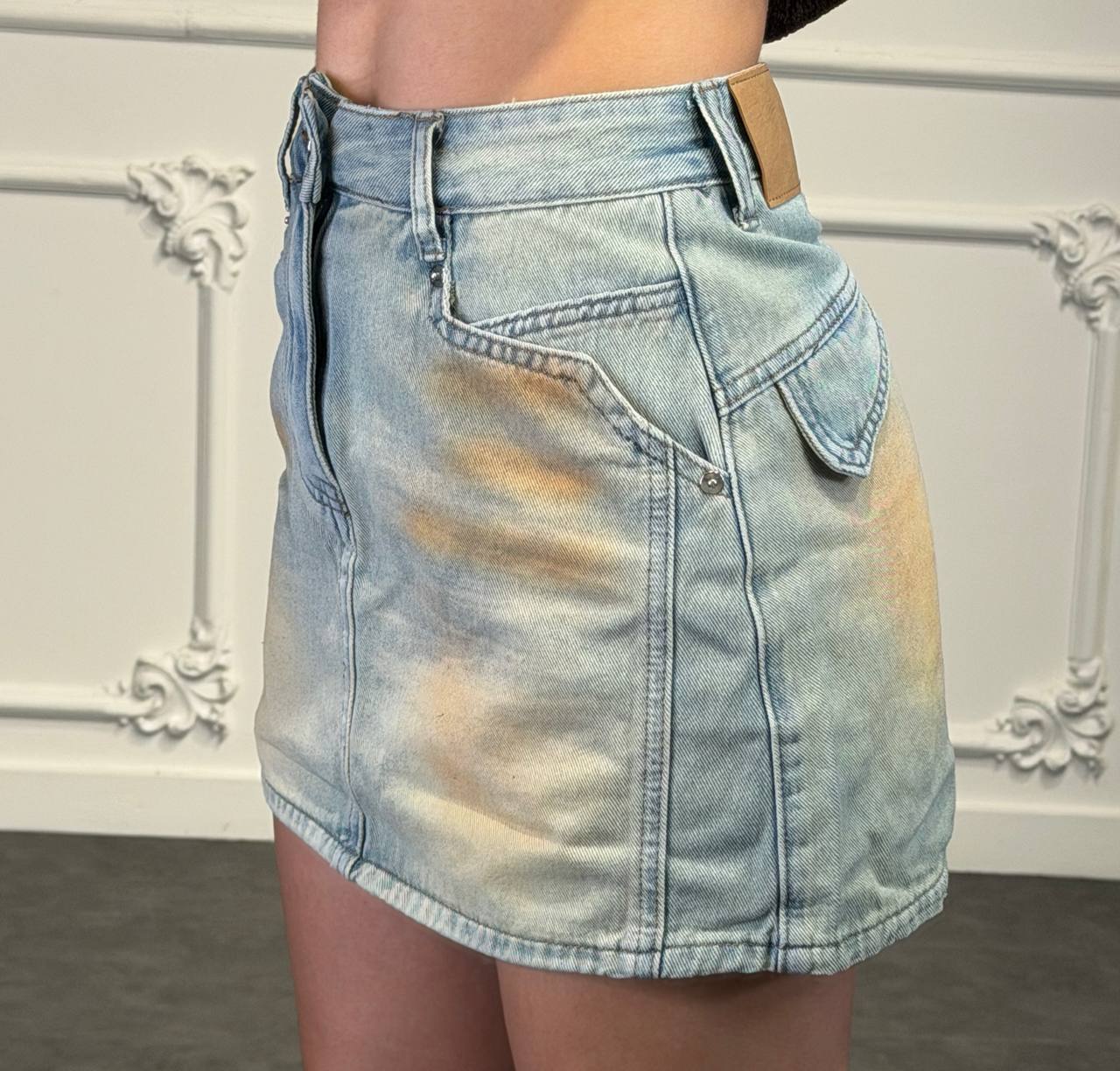 gonna min in jeans sfumata