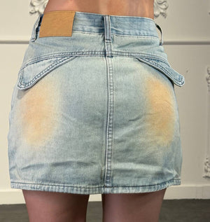 gonna min in jeans sfumata