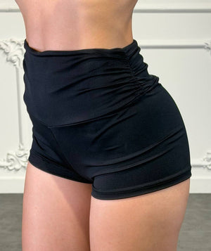 culotte lisa con drappeggio laterale