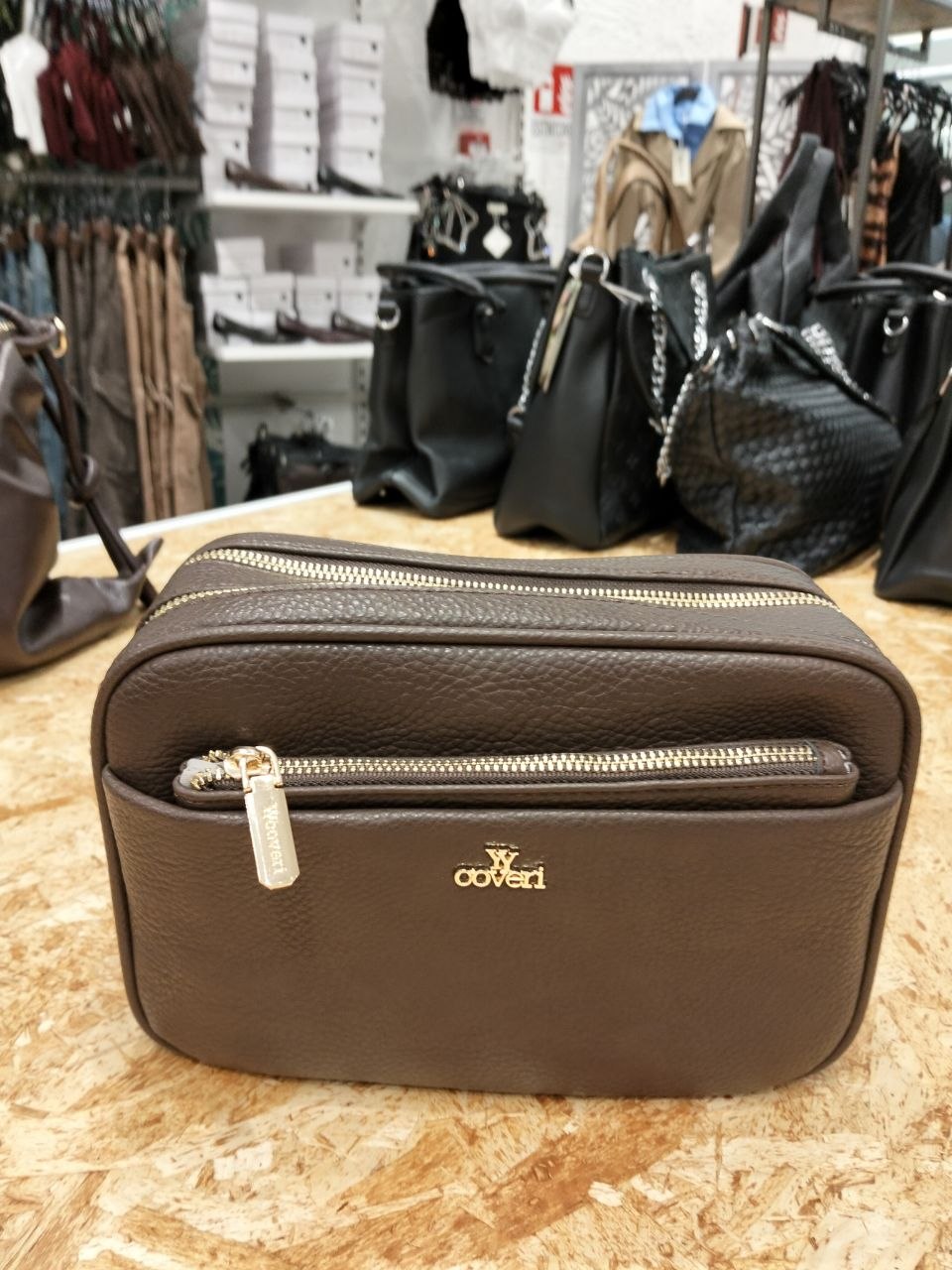 borsa tracolla doppia zip