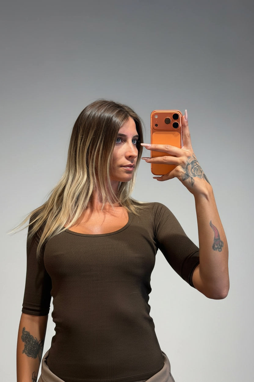maglia manica a tre quarti