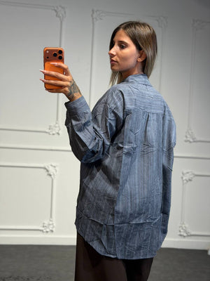 camicia men lunga a righe