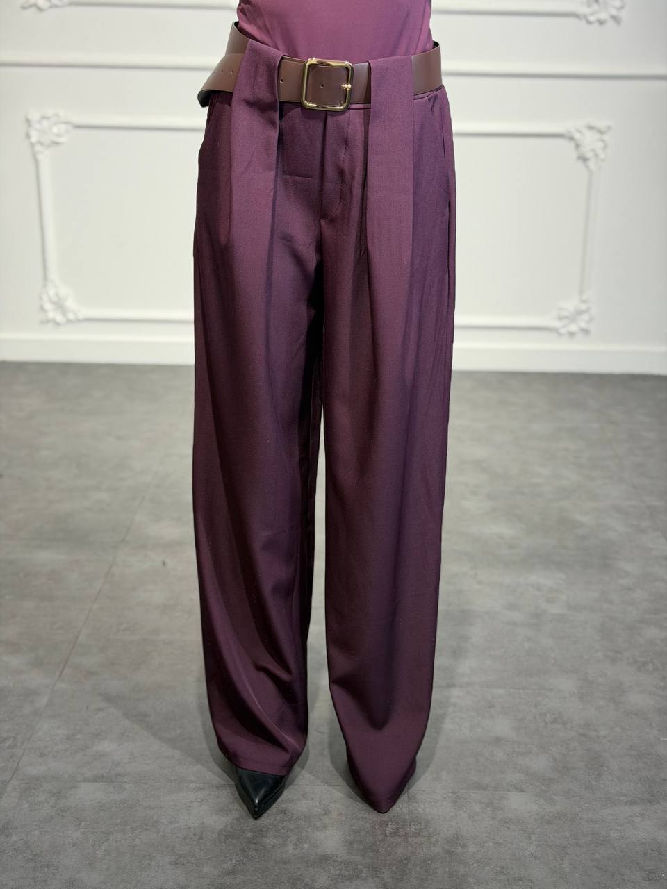 pantalone office con cintura