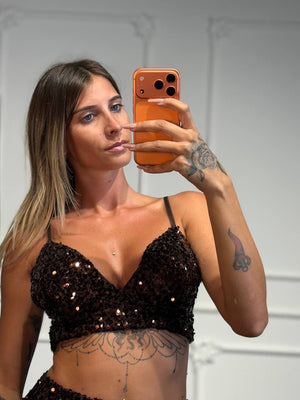 top amanda con paillettes