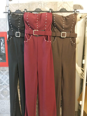 jumpsuit con borchie