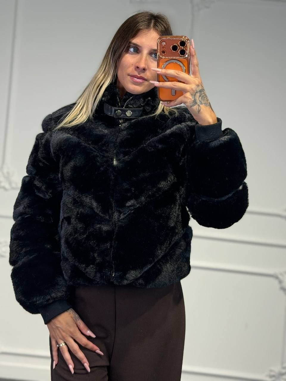 pelliccia con polsini