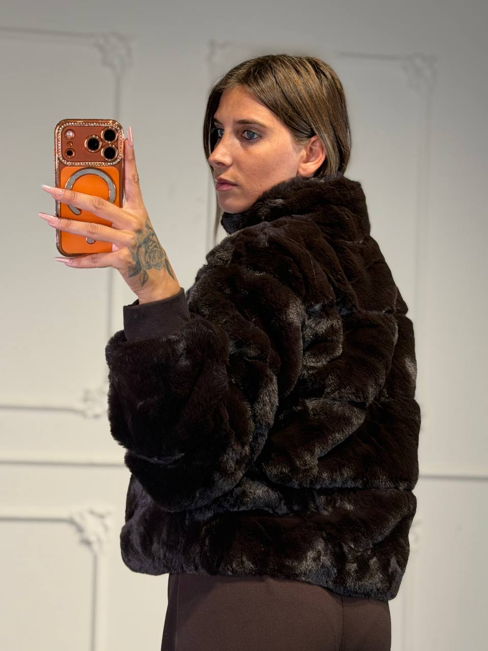 pelliccia con polsini